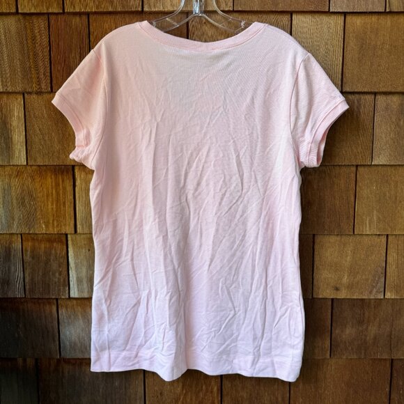 NWT Nike Pink Scoop Neck Short Sleeve Cotton Knit Tee in Women's XXL - Picture 6 of 9